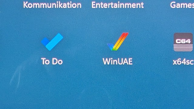 Windows-Icons: Microsoft To Do und Amiga-Emularoe WinUAE. Beide als Haken 