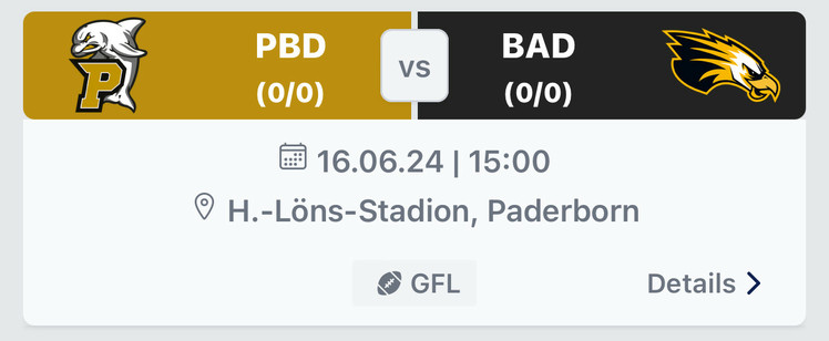 PBD vs BAD am 16.06.24 | 15:00 Uhr im H.-Löns-Stadion, Paderborn - Grafik von https://www.rdzn.de