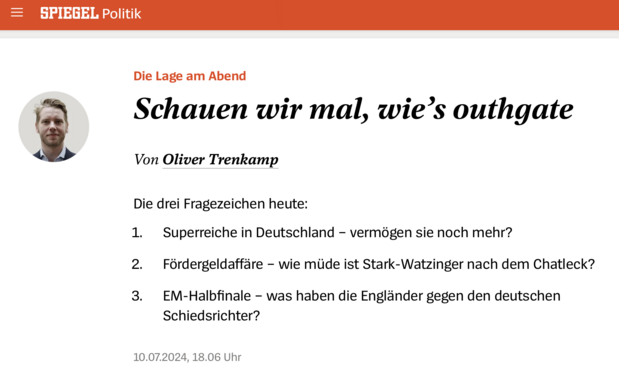 Screenshot der Spiegel Online-Kolumne 