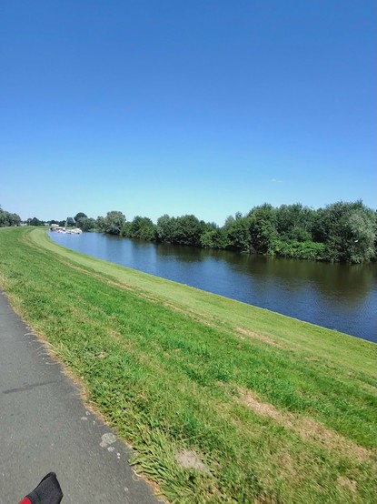 Die Weser ist ganz schön breit geworden.