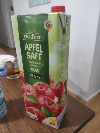Rio d'Oro Apfelsaft von Aldi in der neuen 1,5 Liter Packung