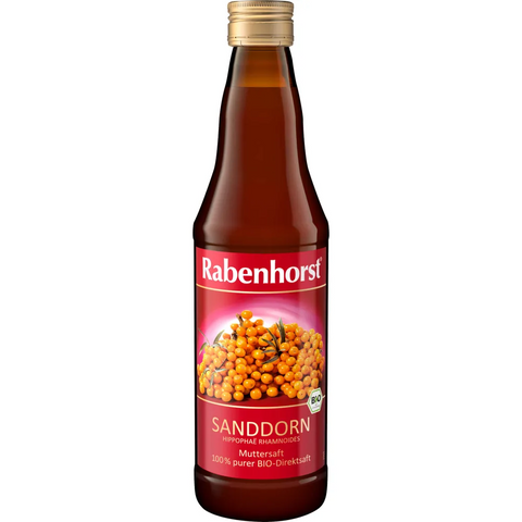 eine flasche rabenhorst sanddorn saft